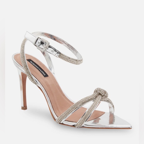BCBGMaxAzria Shoes - BCBGMAXAZRIA Della Rhinesstone Heeled Sandal